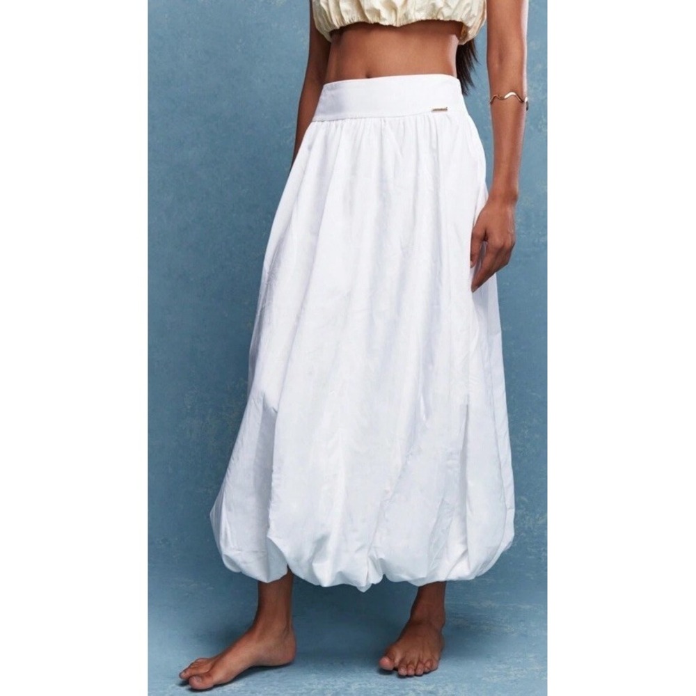 Missguided Bubble Hem Fluffy Maxi Skirt Size Small (5/b55)